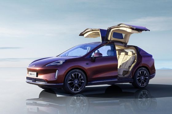 Hyper HT China Luxury Pure Electric SUV Baterai Hidup 550km-770km Pintu Sayap Belakang Gull